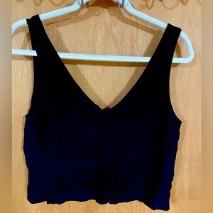 #181- WILFRED-Kempner Blouse, tie-back tank is made with a luxe,smooth fabric